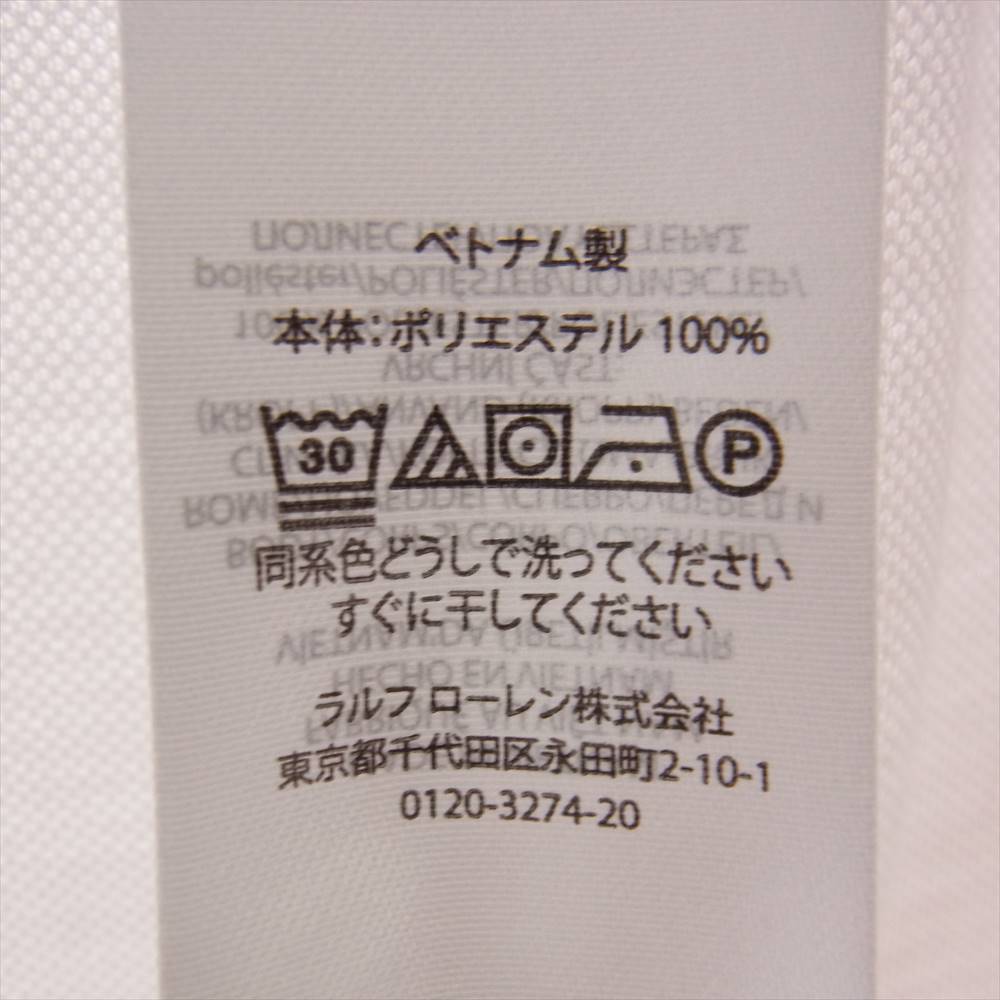 Ron Herman ロンハーマン  21SS × POLO RALPH LAUREN ポロラルフローレン 鹿の子 胸ポケットTシャツ レッド ホワイト系 S【美品】【中古】