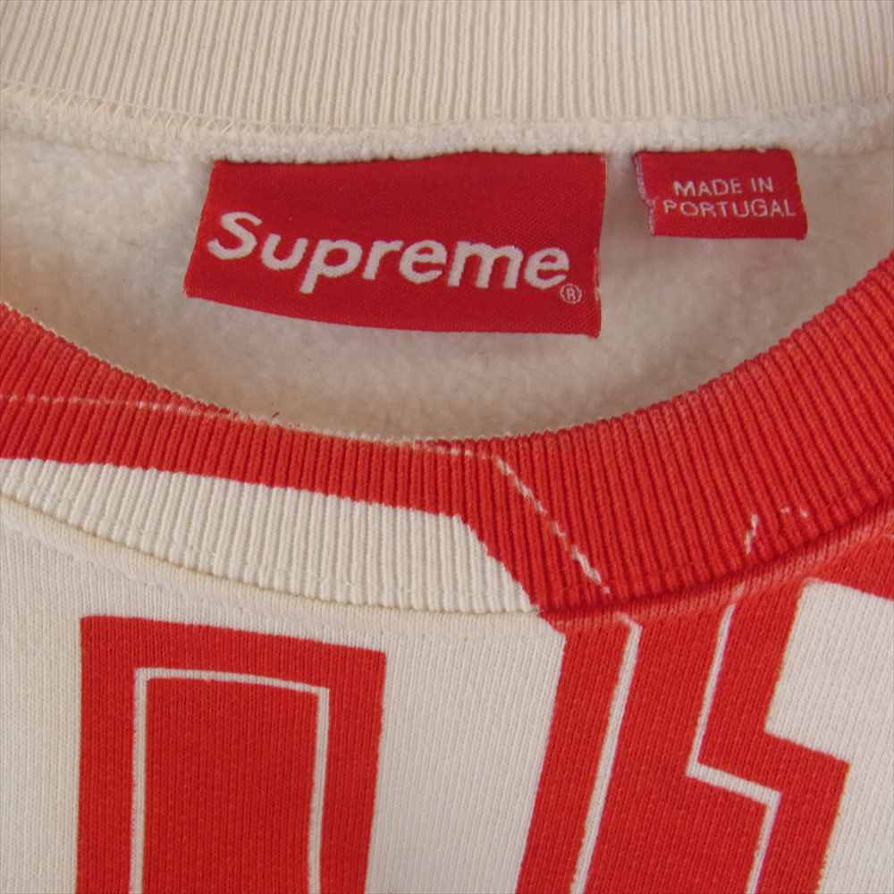 Supreme シュプリーム 20AW Overprint Crewneck オーバー プリント クルーネック スウェット レッド系 オフホワイト系 S【中古】
