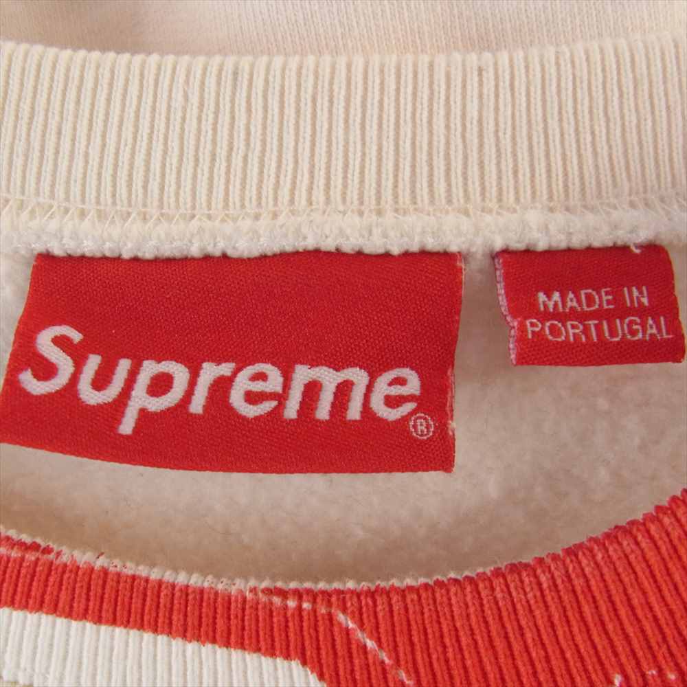 Supreme シュプリーム 20AW Overprint Crewneck オーバー プリント クルーネック スウェット レッド系 オフホワイト系 S【中古】