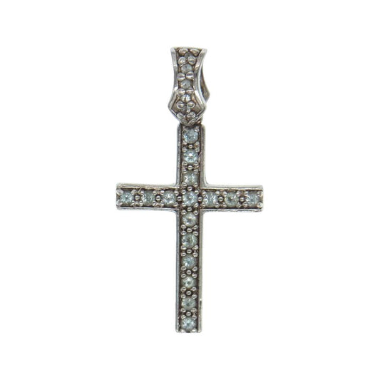 ロードキャメロット × 松岡充 ストーン付き クロス ペンダントトップ シルバー系【中古】