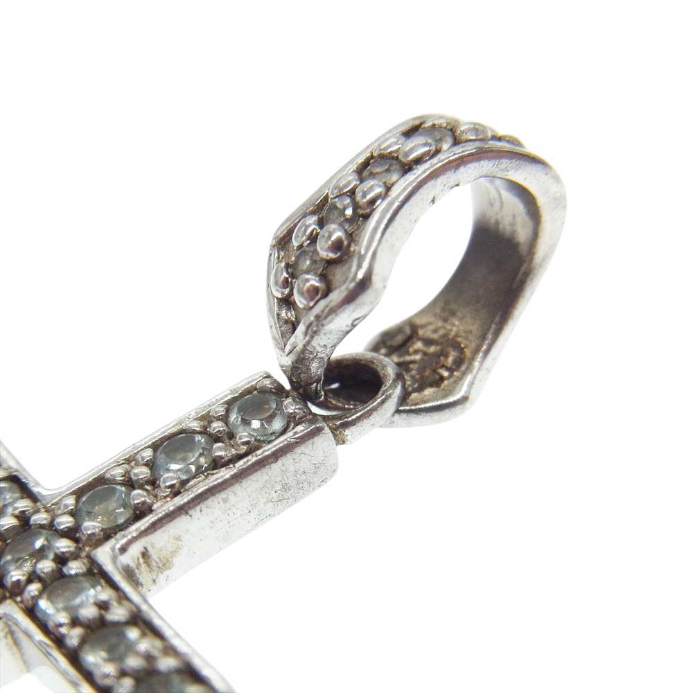 ロードキャメロット × 松岡充 ストーン付き クロス ペンダントトップ シルバー系【中古】