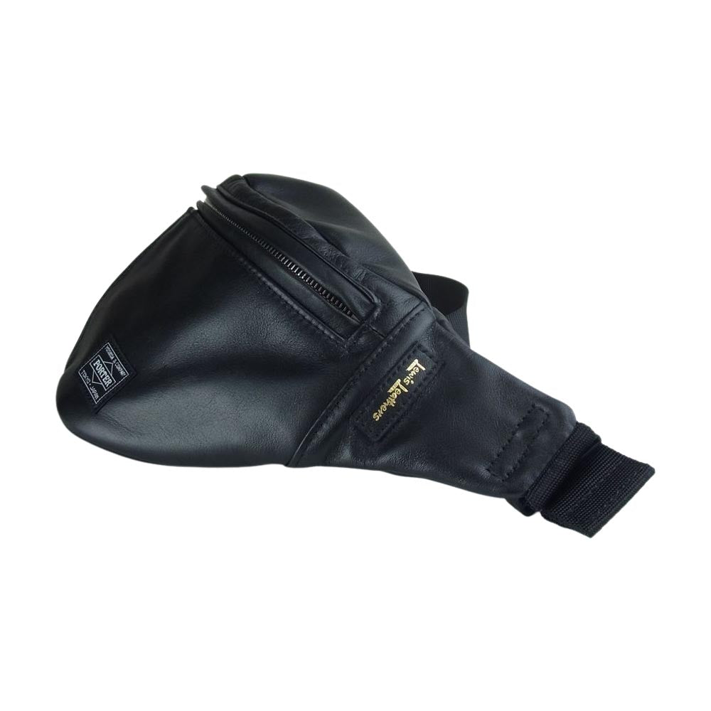 Lewis Leathers ルイスレザー PORTER ポーター WAIST BAG ウエスト ボディ バッグ ブラック系【中古】
