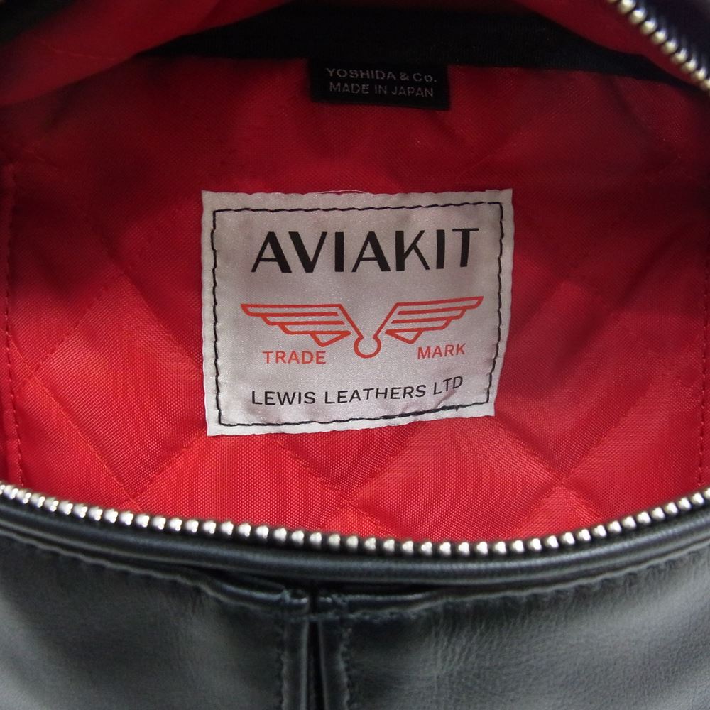 Lewis Leathers ルイスレザー PORTER ポーター WAIST BAG ウエスト ボディ バッグ ブラック系【中古】