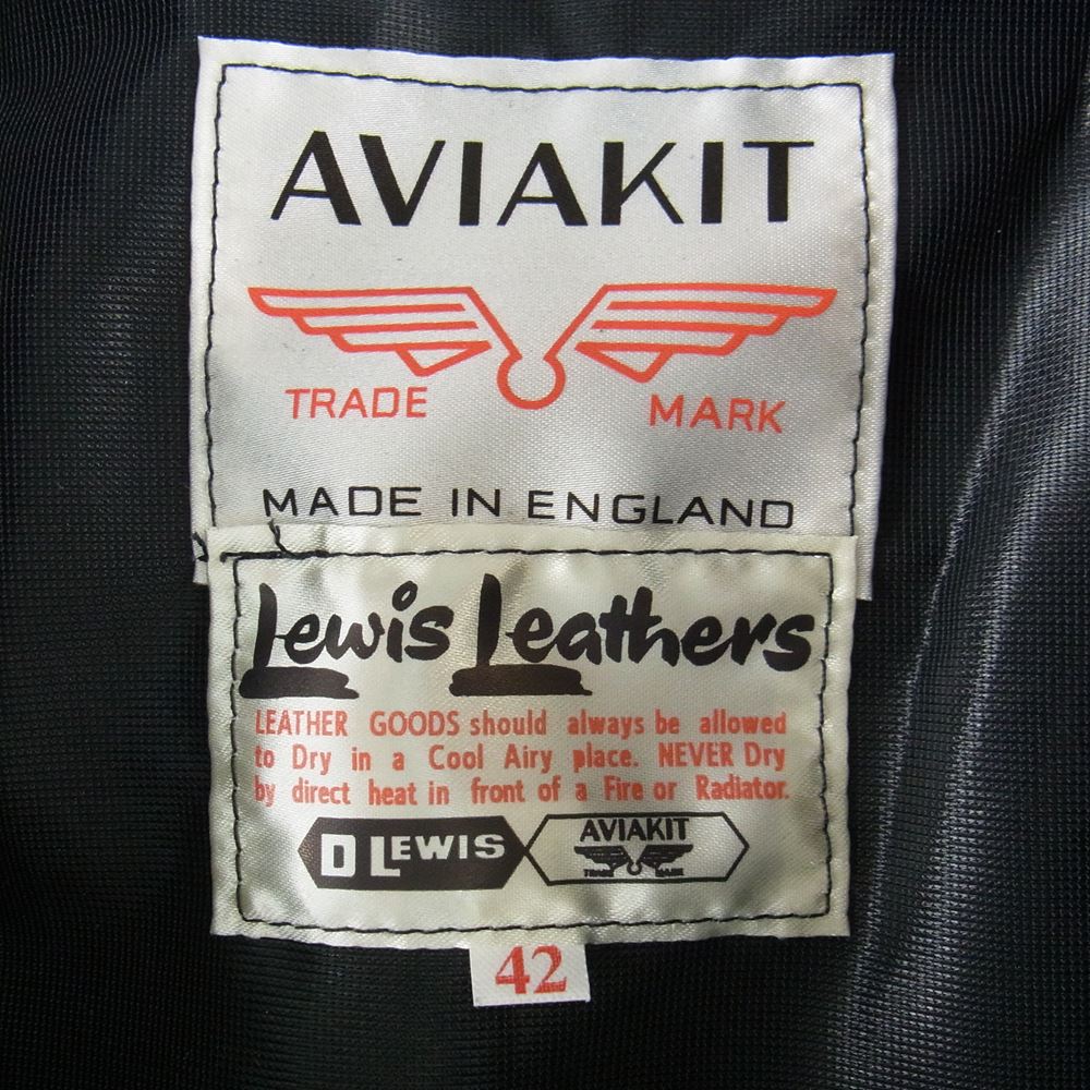 Lewis Leathers ルイスレザー 441T TIGHT FIT CYCLONE タイトフィット サイクロン ライダース ジャケット ブラック系 42【中古】