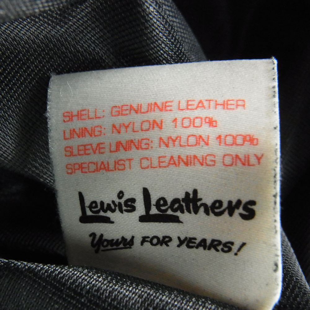 Lewis Leathers ルイスレザー 441T TIGHT FIT CYCLONE タイトフィット サイクロン ライダース ジャケット ブラック系 42【中古】
