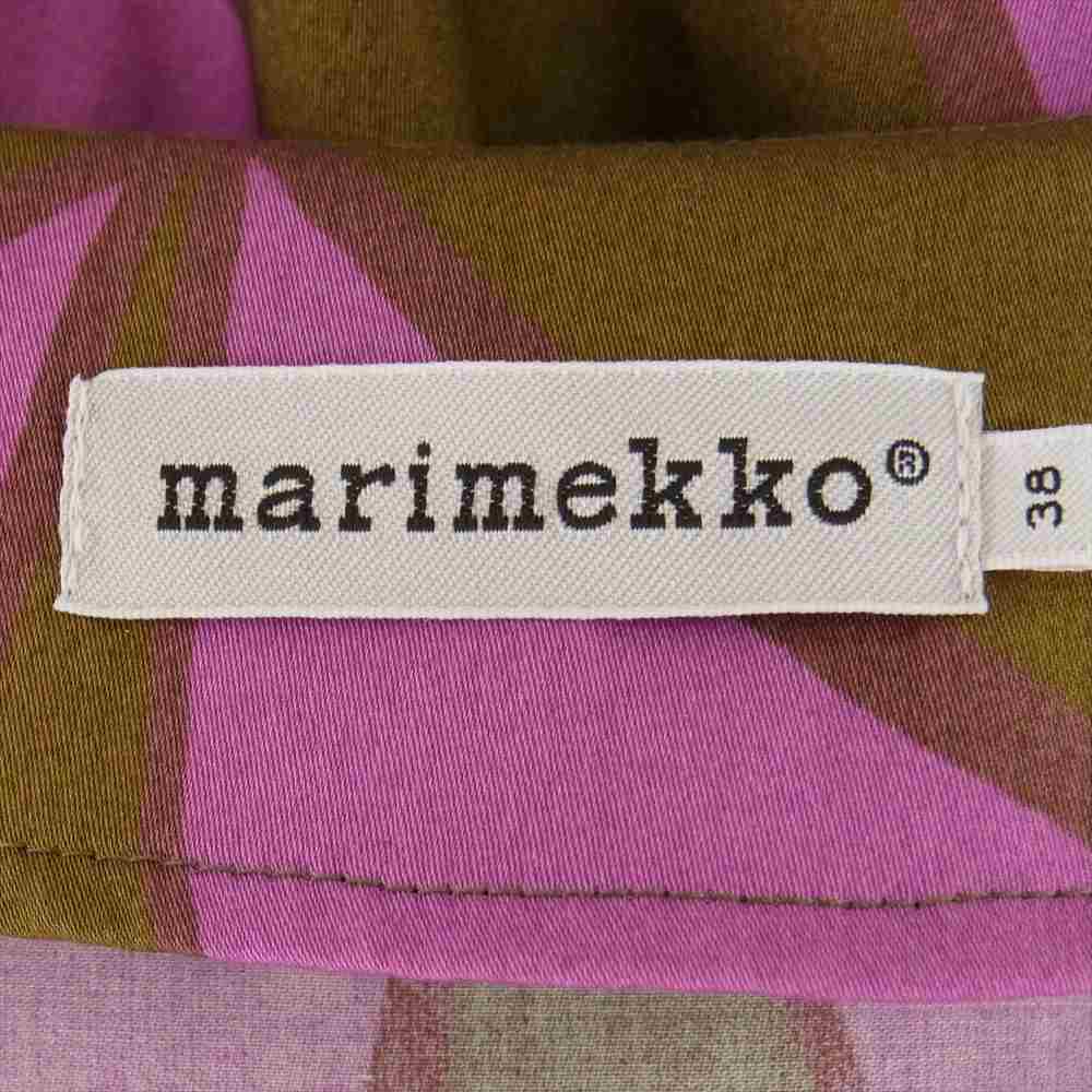 marimekko マリメッコ ノーカラー シャツ ワンピース 38【中古】