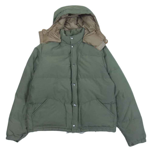 SIERRA DESIGNS シエラデザイン フード着脱可 ダウン ジャケット カーキ系 L【中古】