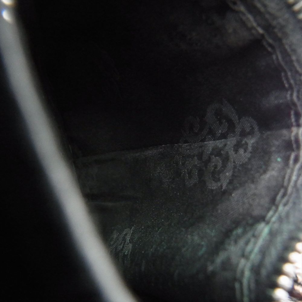 CHROME HEARTS クロムハーツ（原本無） 3FOLD 3フォールド クロスボタン レザー ウォレット 財布 ブラック系【中古】
