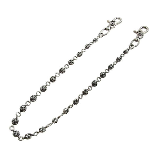 CHROME HEARTS クロムハーツ（原本有） BALL LONG-T 2クリップ ロング クロスボール ウォレットチェーン シルバー系【中古】