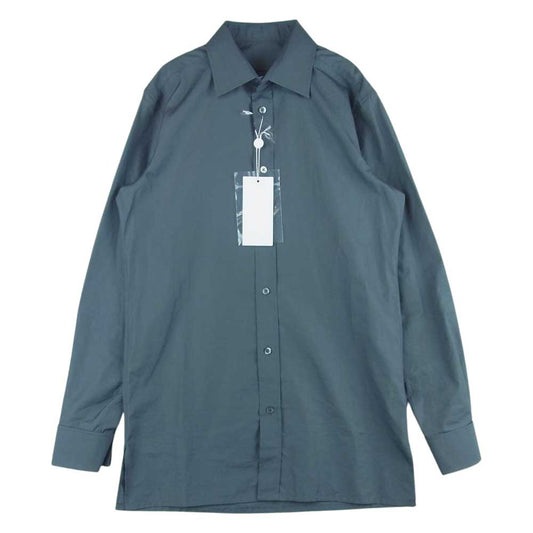 MAISON MARGIELA メゾンマルジェラ 10ライン 21AW S50DL0482 クラシックカラー ポプリン ダブルカフス 長袖 シャツ グレー系 38【中古】