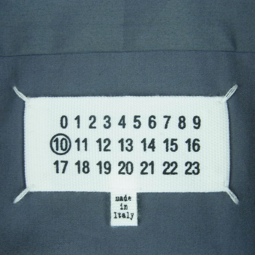 MAISON MARGIELA メゾンマルジェラ 10ライン 21AW S50DL0482 クラシックカラー ポプリン ダブルカフス 長袖 シャツ グレー系 38【中古】
