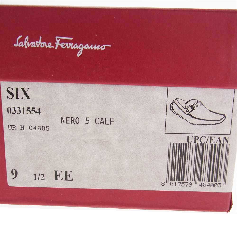 Salvatore Ferragamo サルヴァトーレフェラガモ イタリア製 ガンチーニ レザー モカシン ローファー スリッポン ドライビング シューズ ブラック系 9.5【中古】