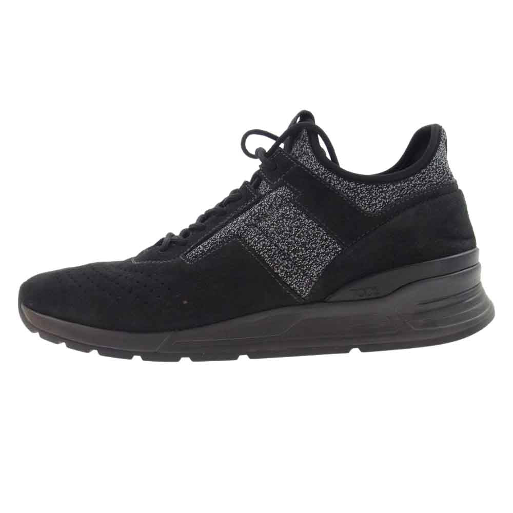TOD’S トッズ ALLACCIATO NEOPRENE N.SPORTIVO 69A スエード ネオプレン スニーカー ブラック系 8.5【中古】