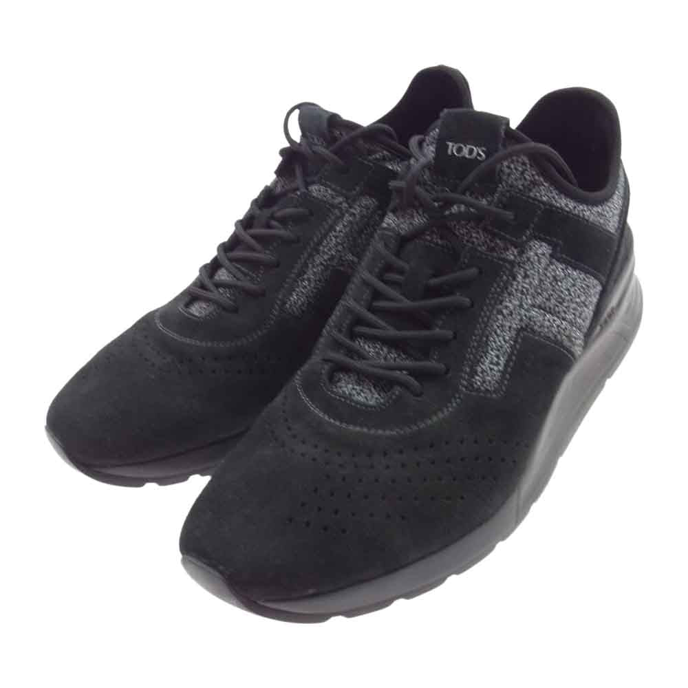 TOD’S トッズ ALLACCIATO NEOPRENE N.SPORTIVO 69A スエード ネオプレン スニーカー ブラック系 8.5【中古】