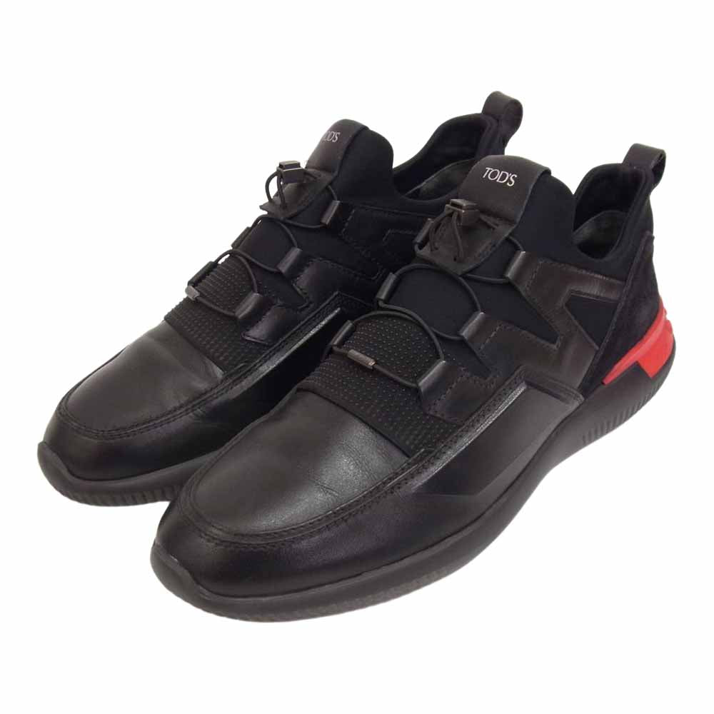 ア*ク様 美品 Tod's No_Code トッズ ノーコード 黒 サイズ7 干 TOD'S トッズ NO CODE ノーコード スニーカー ブラック系 8.5【中古
