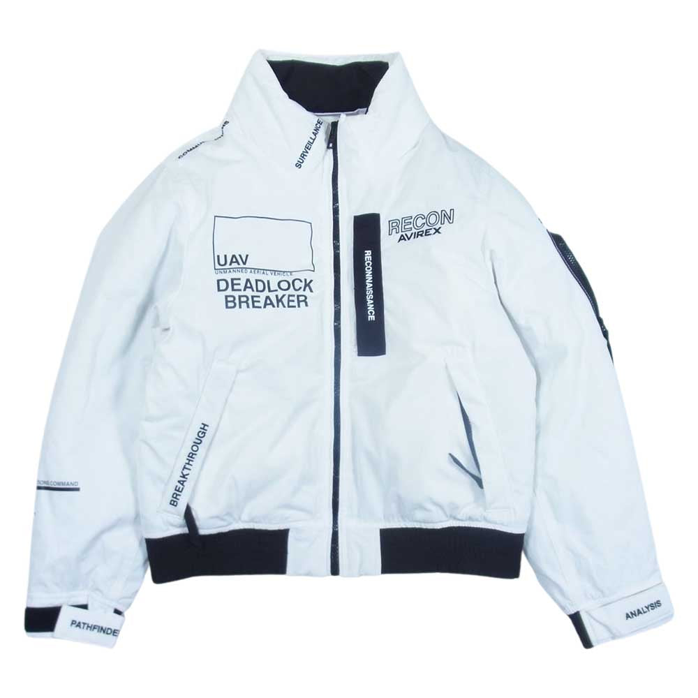 AVIREX アヴィレックス FLIGHT JACKET WEATHER WATCHER /AF フライト ジャケット ウェザーウォッチャー ホワイト系 M【中古】