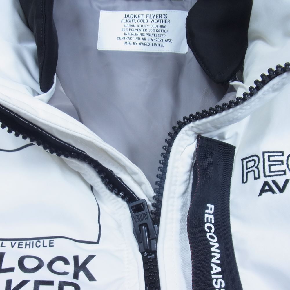 AVIREX アヴィレックス FLIGHT JACKET WEATHER WATCHER /AF フライト ジャケット ウェザーウォッチャー ホワイト系 M【中古】