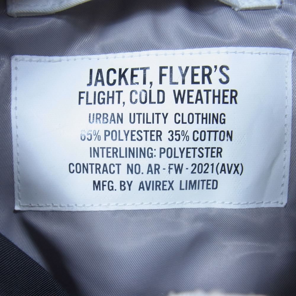 AVIREX アヴィレックス FLIGHT JACKET WEATHER WATCHER /AF フライト ジャケット ウェザーウォッチャー ホワイト系 M【中古】