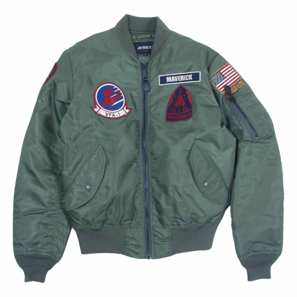 AVIREX アヴィレックス 6102197 TOP GUN MAVERICK MA-1 フライト ジャケット トップガン マーヴェリック カーキ系 M【中古】