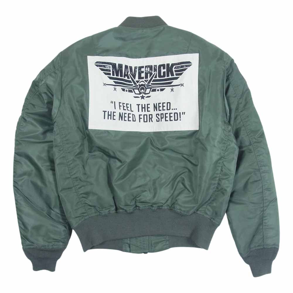 AVIREX アヴィレックス 6102197 TOP GUN MAVERICK MA-1 フライト ジャケット トップガン マーヴェリック カーキ系 M【中古】