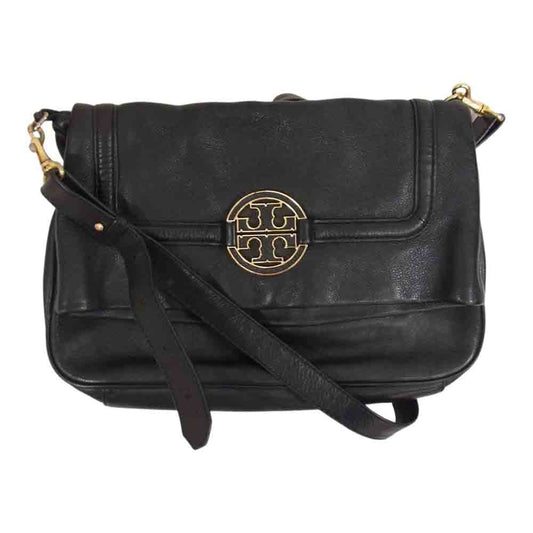 トリーバーチ レザー ショルダー バッグ ブラック系【中古】