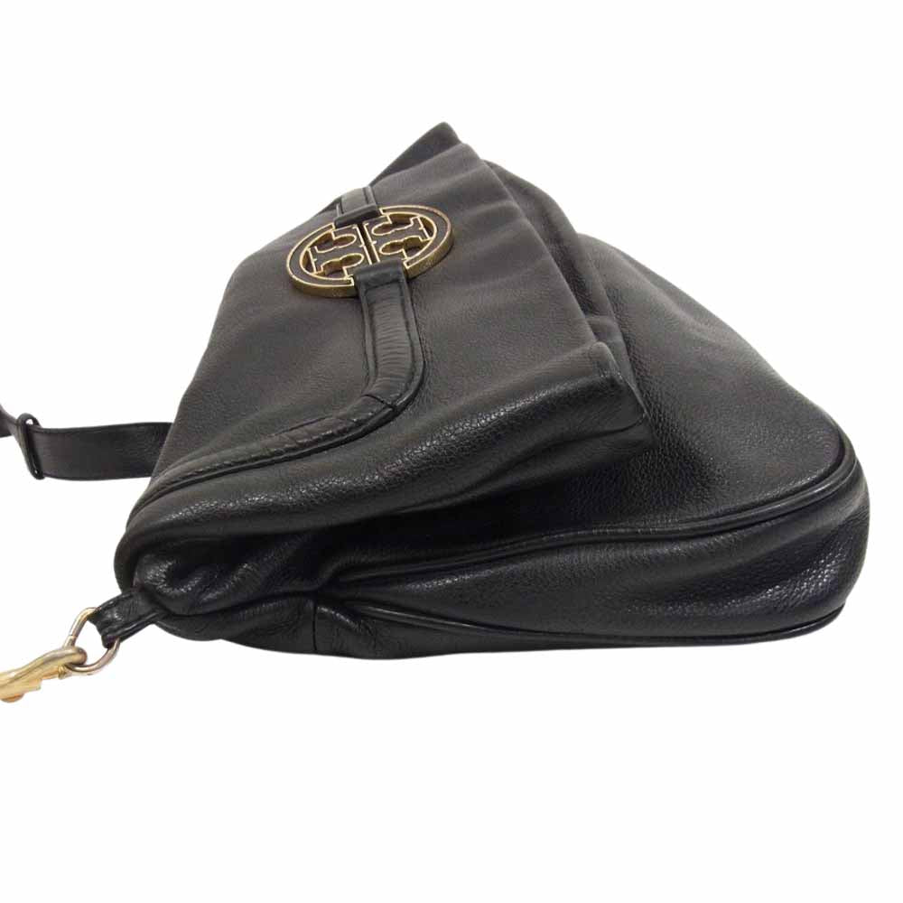 トリーバーチ レザー ショルダー バッグ ブラック系【中古】