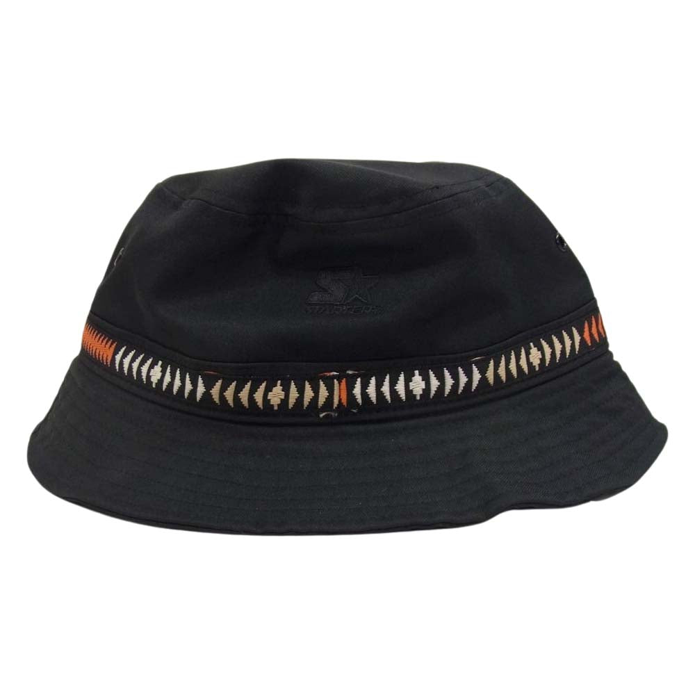 マルセロ バーロン x STARTER スターター CROSS TAPE BUCKET HAT  バケット ハット ブラック系 ONE【新古品】【未使用】【中古】