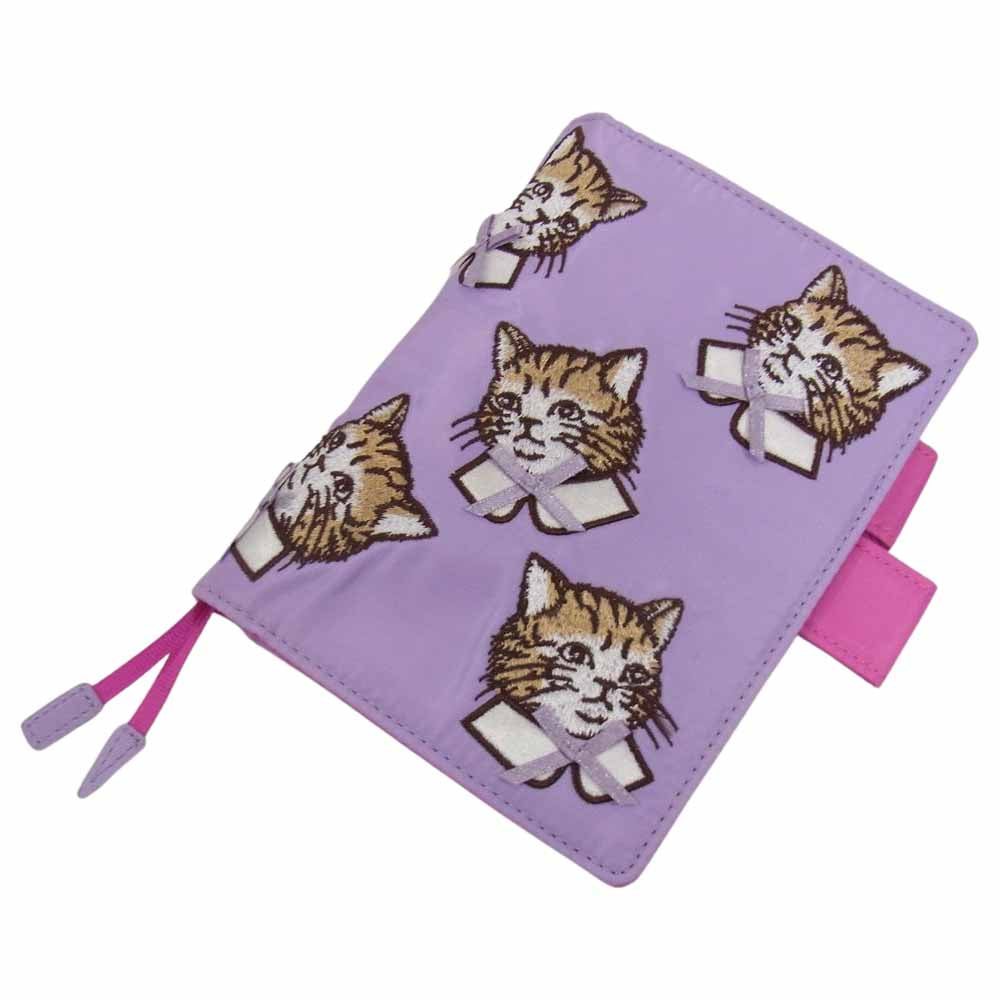ほぼ日手帳 Candy Stripper キャンディストリッパー SPRUCED UP CAT キャット 手帳カバー A5 パープル系【極上美品】【中古】