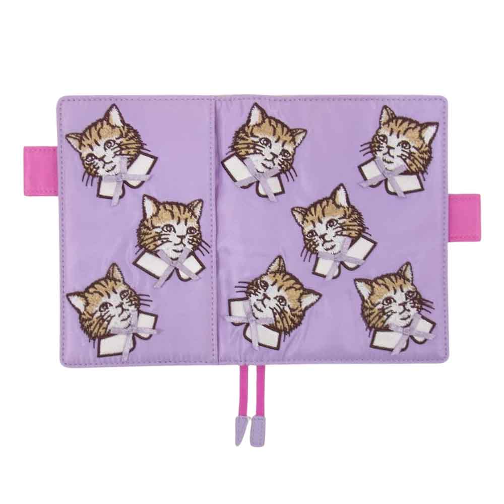 ほぼ日手帳 Candy Stripper キャンディストリッパー SPRUCED UP CAT キャット 手帳カバー A5 パープル系【極上美品】【中古】