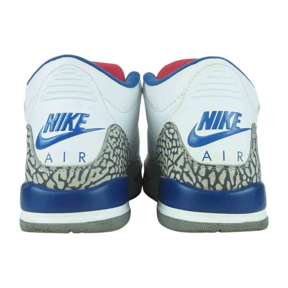 NIKE ナイキ 854261-106 Nike GS Air Jordan 3 Retro スニーカー 中国製 ホワイト系 グレー系 ブルー系 24cm【中古】