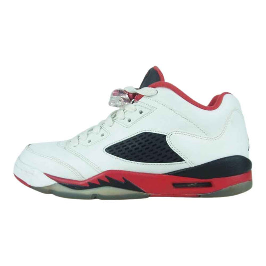 NIKE ナイキ 314338-101 AIR JORDAN V RETRO LOW GS エア ジョーダン 5 レトロ GS スニーカー ホワイト系 レッド系 ブラック系 24.5cm【中古】