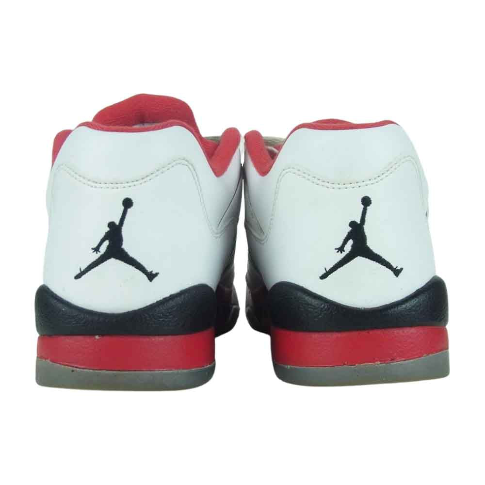 NIKE ナイキ 314338-101 AIR JORDAN V RETRO LOW GS エア ジョーダン 5 レトロ GS スニーカー ホワイト系 レッド系 ブラック系 24.5cm【中古】