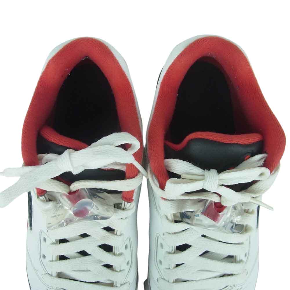 NIKE ナイキ 314338-101 AIR JORDAN V RETRO LOW GS エア ジョーダン 5 レトロ GS スニーカー ホワイト系 レッド系 ブラック系 24.5cm【中古】