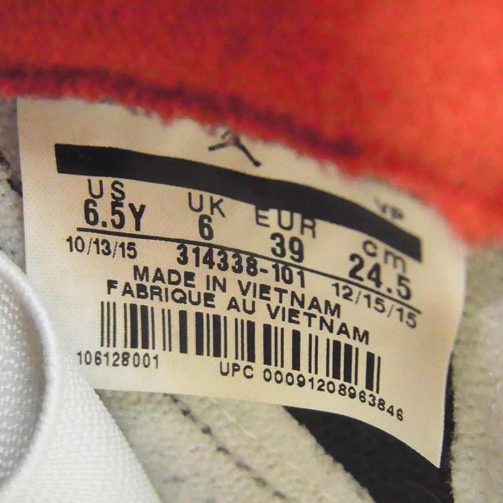 NIKE ナイキ 314338-101 AIR JORDAN V RETRO LOW GS エア ジョーダン 5 レトロ GS スニーカー ホワイト系 レッド系 ブラック系 24.5cm【中古】