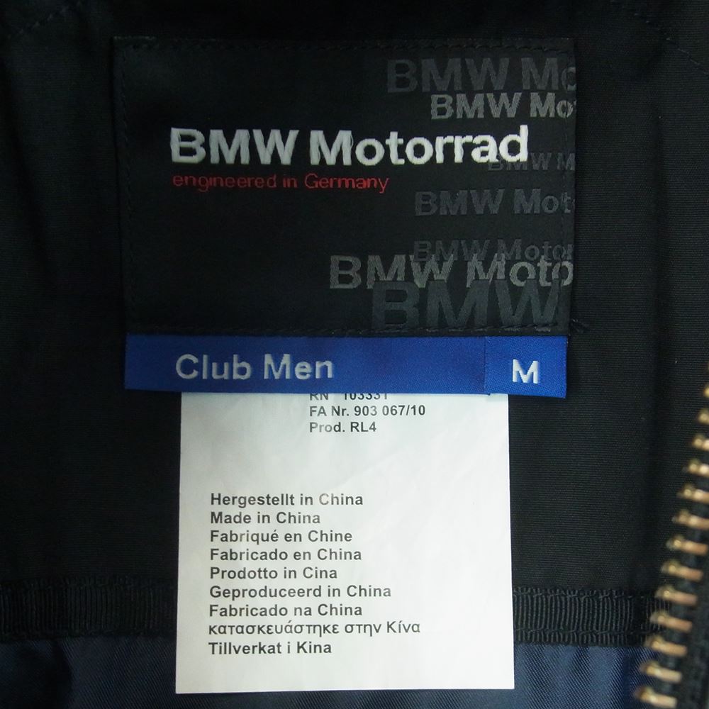 ビーエムダブリュー Motorrad モトラッド シングル ライダース ジャケット プロテクター ブラック系 M【中古】