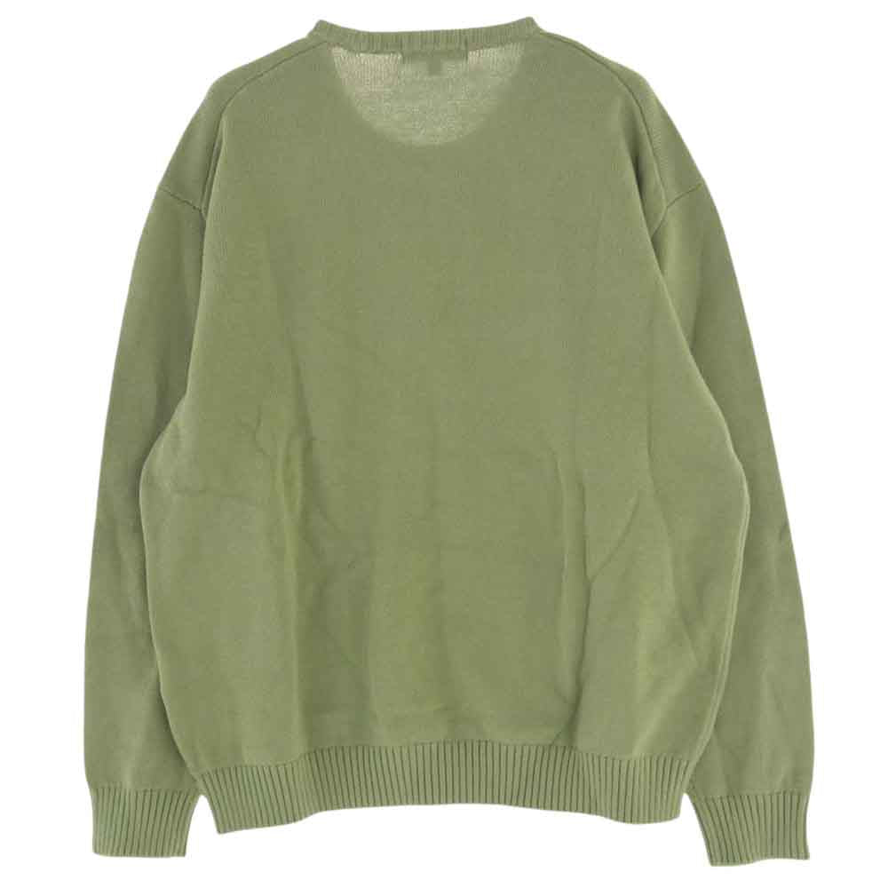 Supreme シュプリーム 22SS  Tonal Paneled Sweater トーナル パネル セーター ニット ライトグリーン系 L【極上美品】【中古】