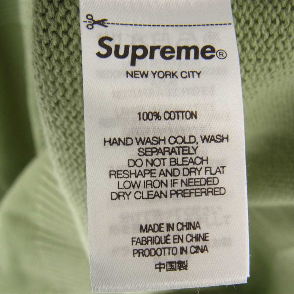 Supreme シュプリーム 22SS  Tonal Paneled Sweater トーナル パネル セーター ニット ライトグリーン系 L【極上美品】【中古】