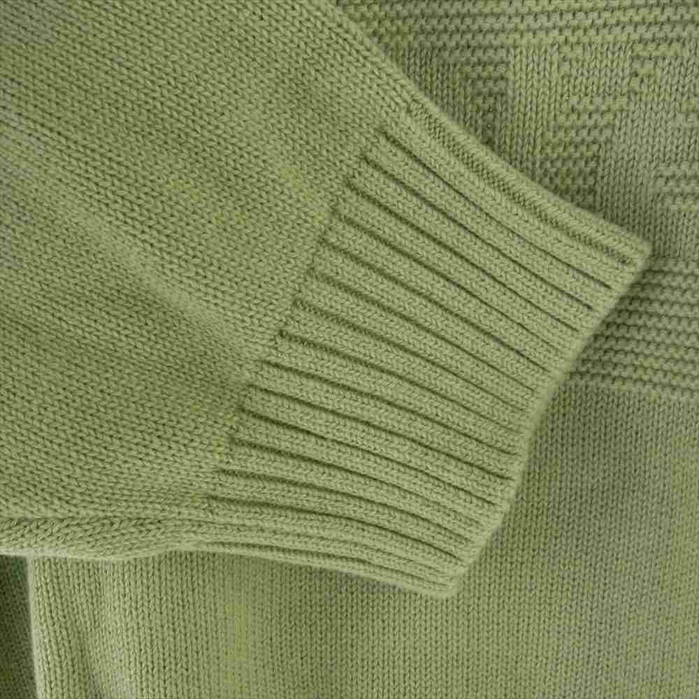 Supreme シュプリーム 22SS  Tonal Paneled Sweater トーナル パネル セーター ニット ライトグリーン系 L【極上美品】【中古】