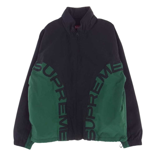 Supreme シュプリーム 22SS  Curve Track Jacket カーブ ロゴ トラック ジャケット ブラック系 グリーン系 M【美品】【中古】