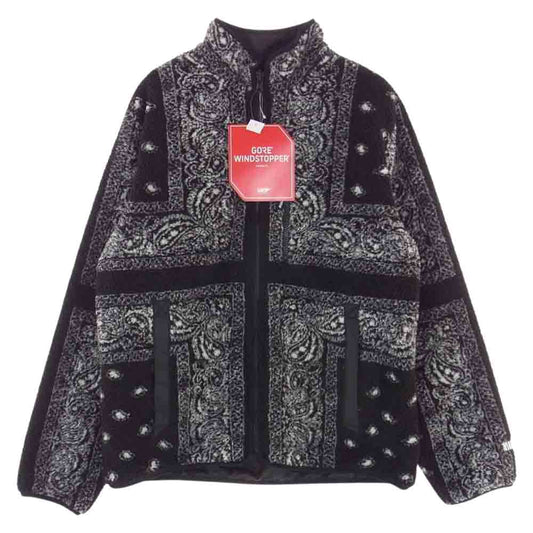 Supreme シュプリーム 19AW Reversible Bandana Fleece Jacket リバーシブル バンダナ フリース ジャケット ブルゾン ペイズリー グレー系 L【極上美品】【中古】