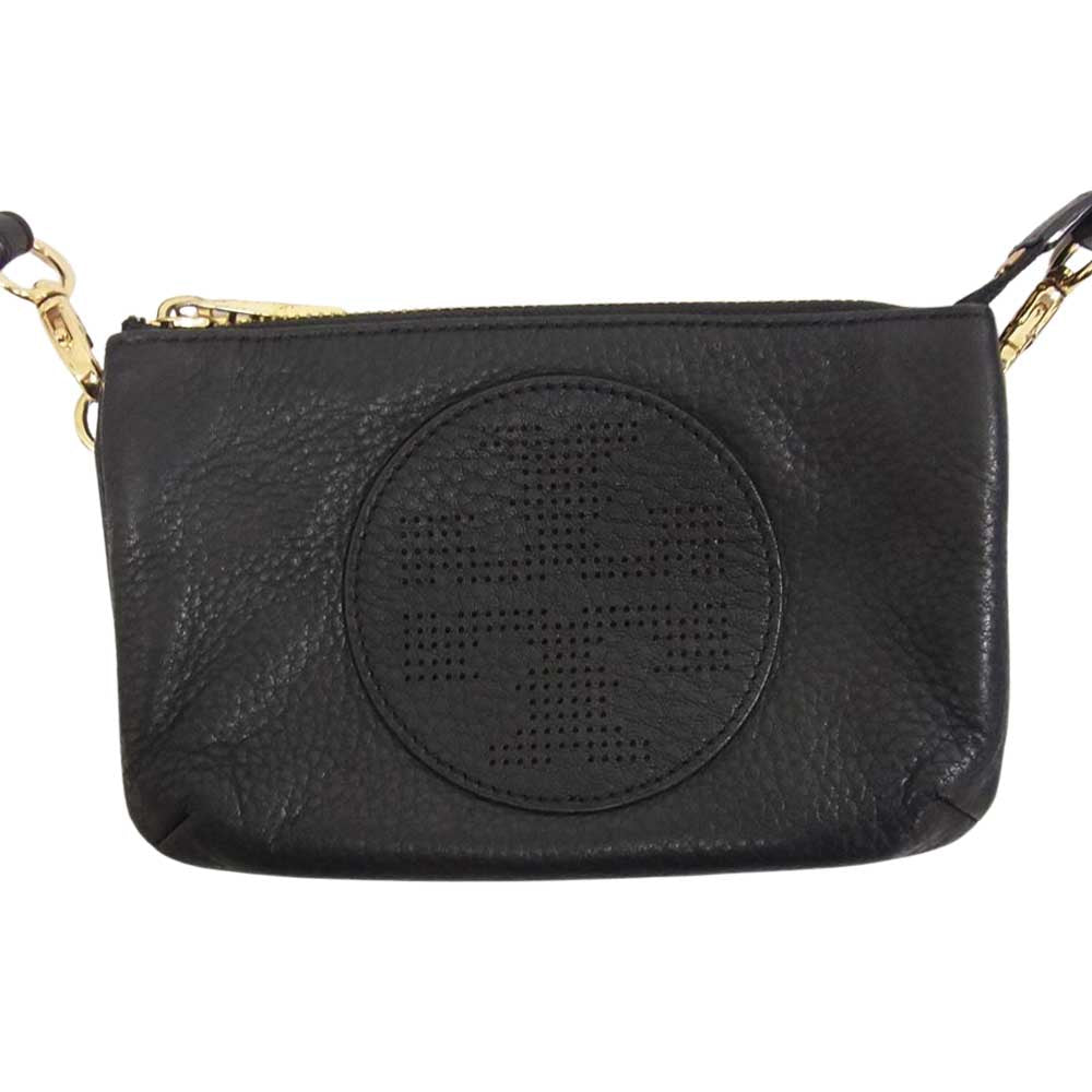 Tory Burch トリーバーチ レザー ミニ ショルダー バッグ ブラック系【中古】
