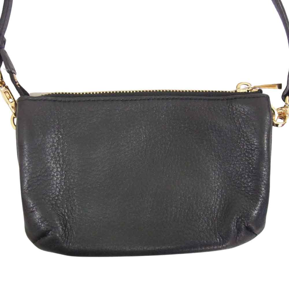 Tory Burch トリーバーチ レザー ミニ ショルダー バッグ ブラック系【中古】