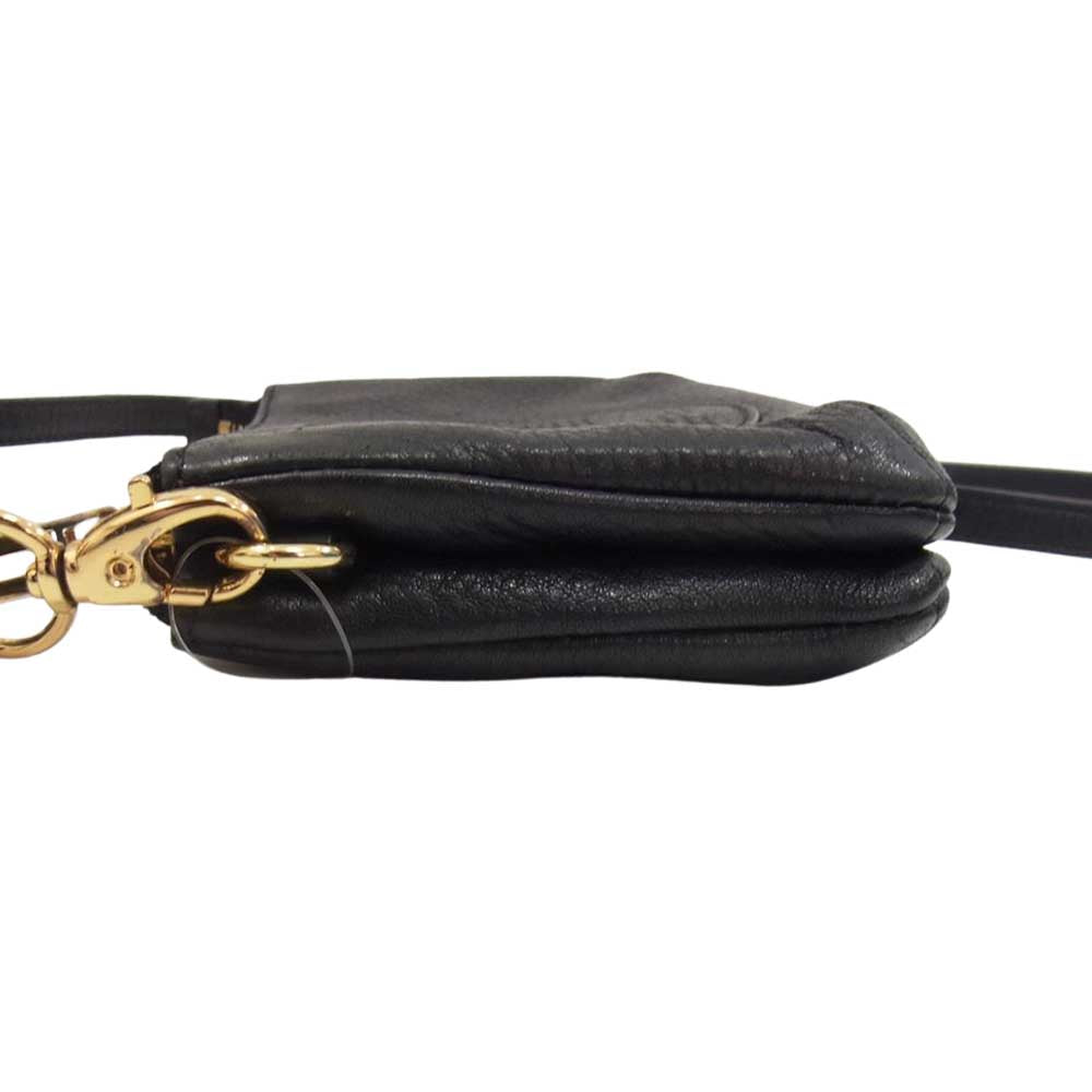 Tory Burch トリーバーチ レザー ミニ ショルダー バッグ ブラック系【中古】
