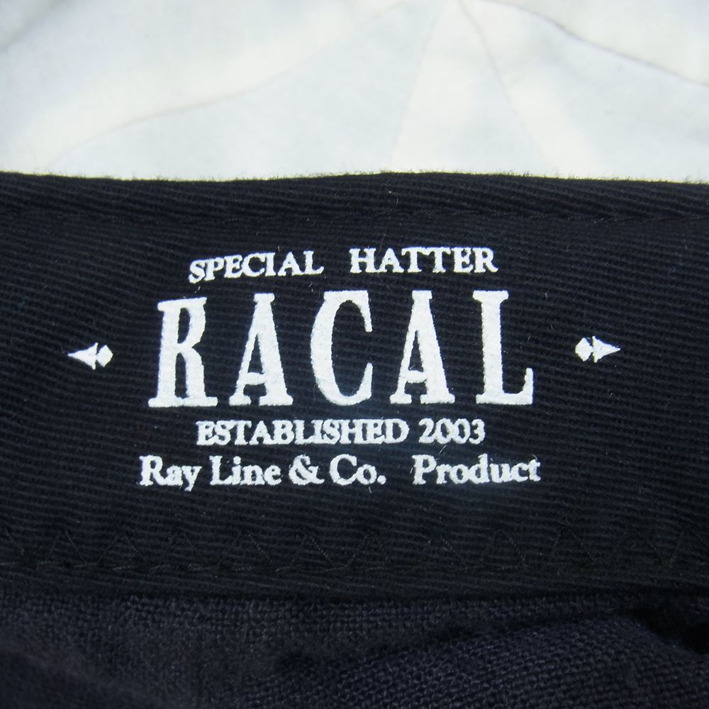 RACAL ラカル リネン混 ハンチング キャスケット ネイビー系 L【中古】