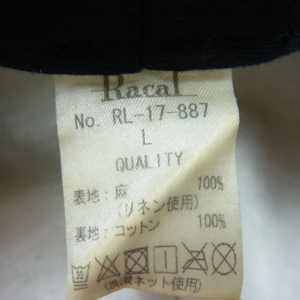 RACAL ラカル リネン混 ハンチング キャスケット ネイビー系 L【中古】