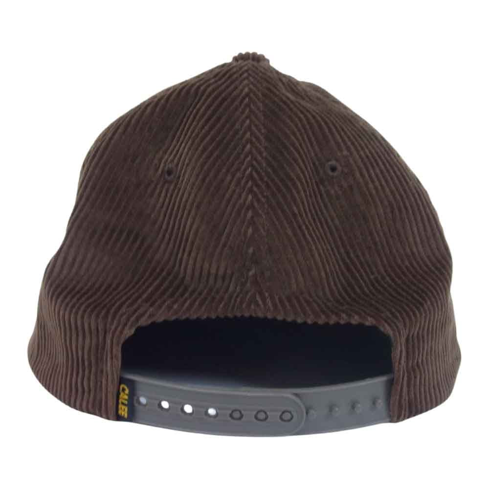 CALEE キャリー  CORDUROY LEATHER WAPPEN CAP コーデュロイ キャップ ブラウン系【中古】