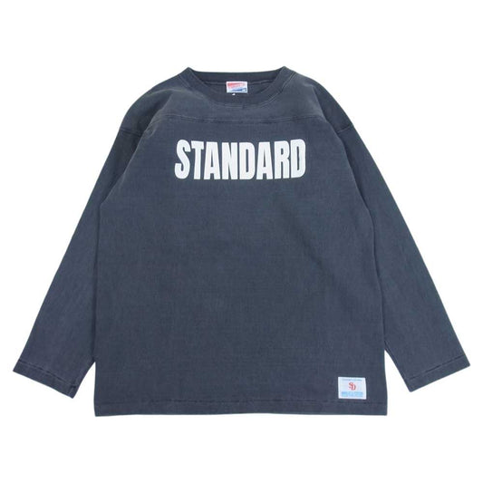 STANDARD CALIFORNIA スタンダードカリフォルニア Heavyweight Football Long Sleeve T フットボール シャツ 7分丈 チャコール系 L【中古】
