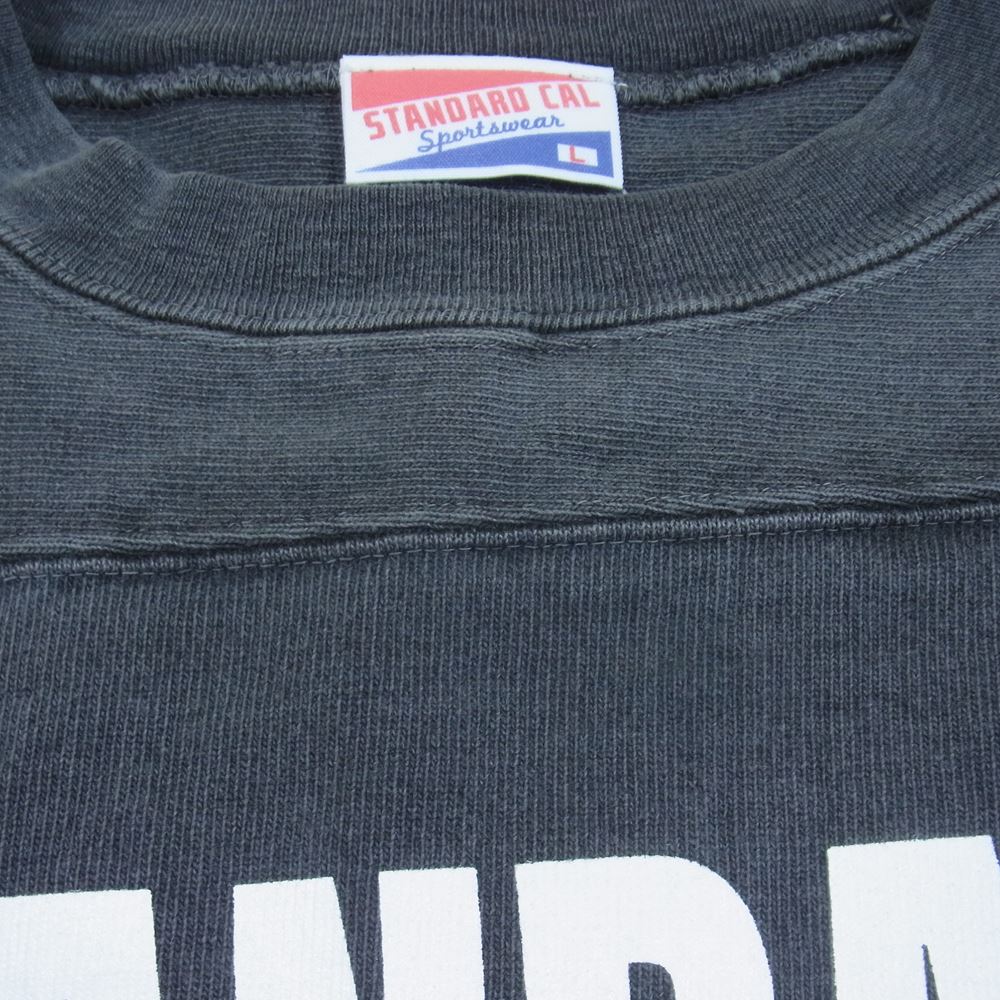 STANDARD CALIFORNIA スタンダードカリフォルニア Heavyweight Football Long Sleeve T フットボール シャツ 7分丈 チャコール系 L【中古】