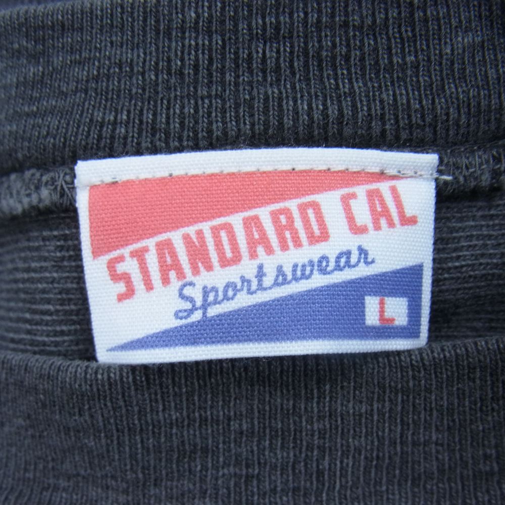 STANDARD CALIFORNIA スタンダードカリフォルニア Heavyweight Football Long Sleeve T フットボール シャツ 7分丈 チャコール系 L【中古】