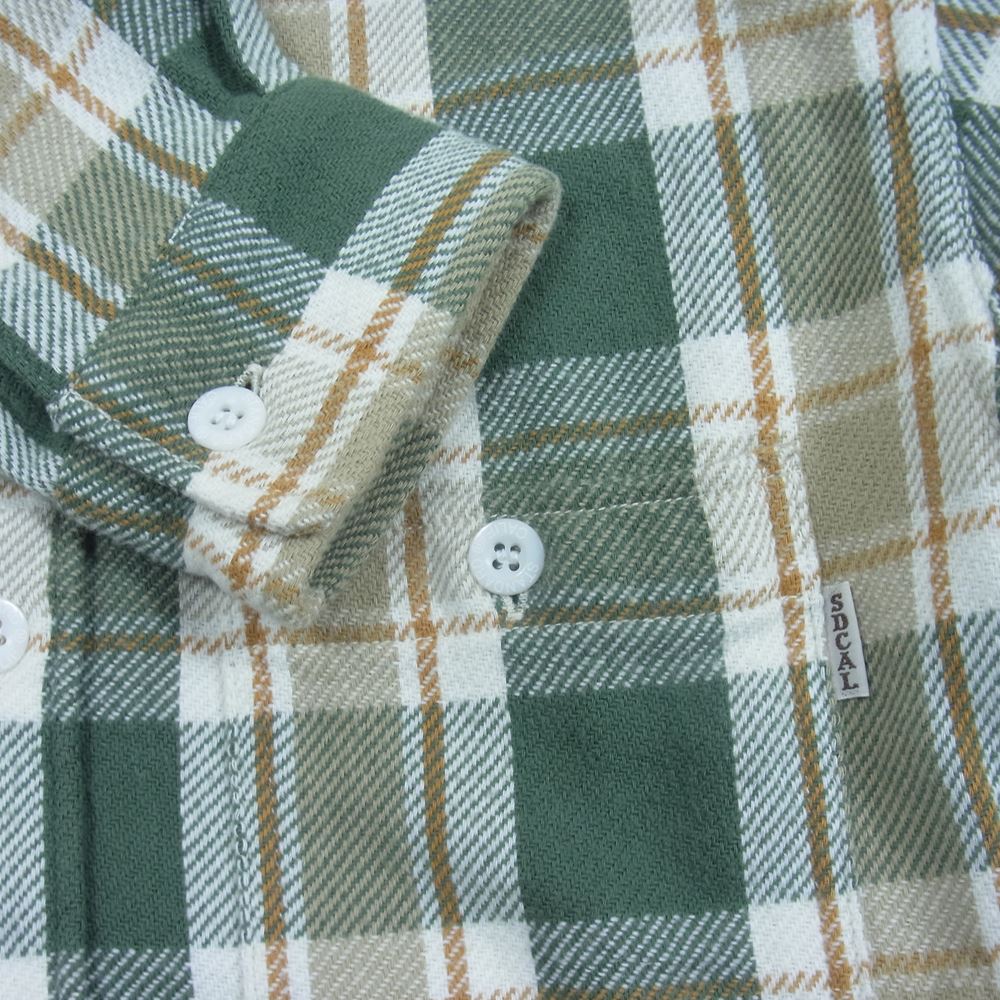 STANDARD CALIFORNIA スタンダードカリフォルニア 21AW SD Flannel Check Shirt チェック ヘビーネル シャツ グリーン系 M【中古】